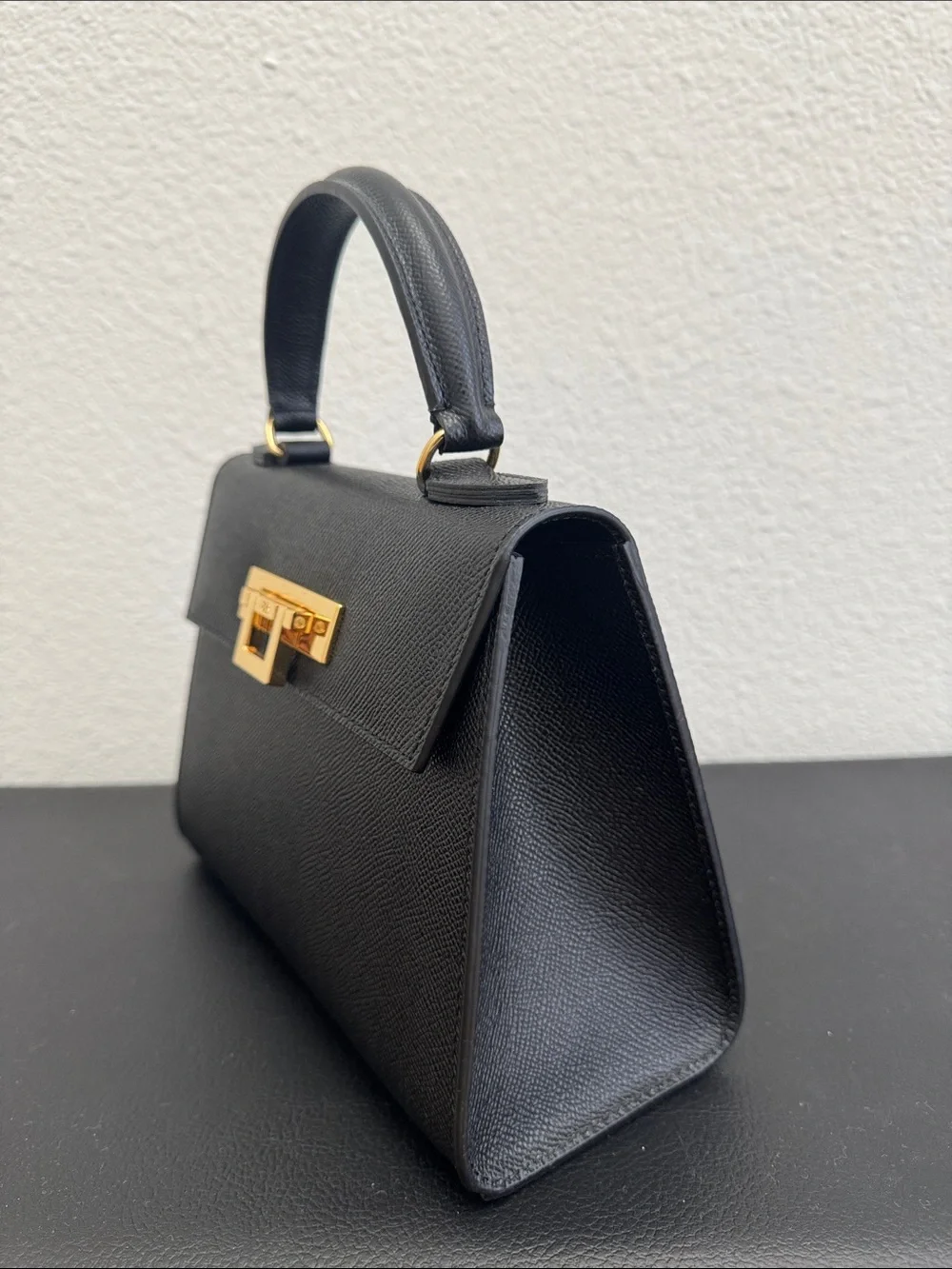 Lalage Beaumont Fonteyn Midi Dolomite Handbag – Black | New, Never Worn